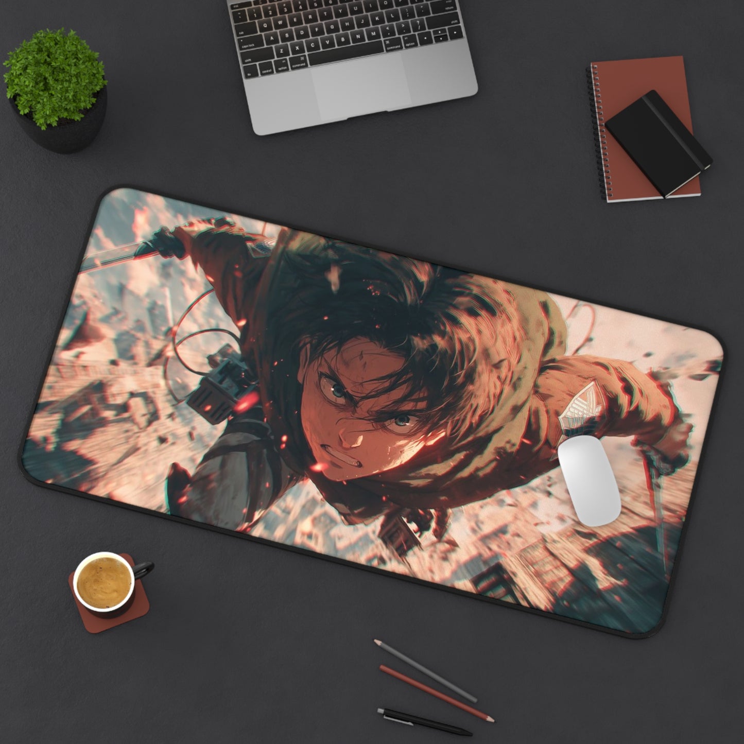 Attack on Titan Eren Jaeger Action Desk Mat Anime Gaming Mouse Pad