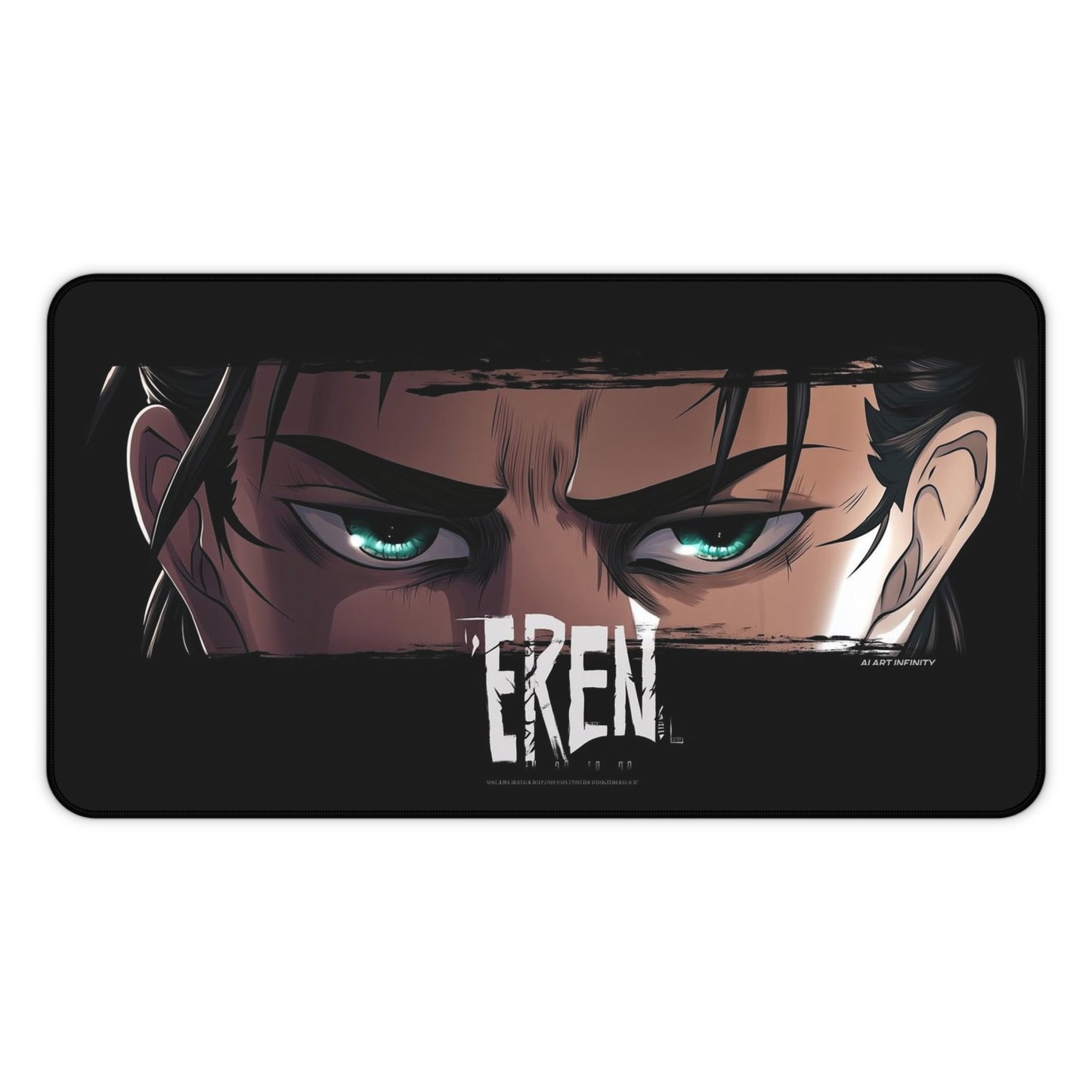 Eren Anime Desk Mat Intense Green-Eyed Character Gaming/Work Mousepad