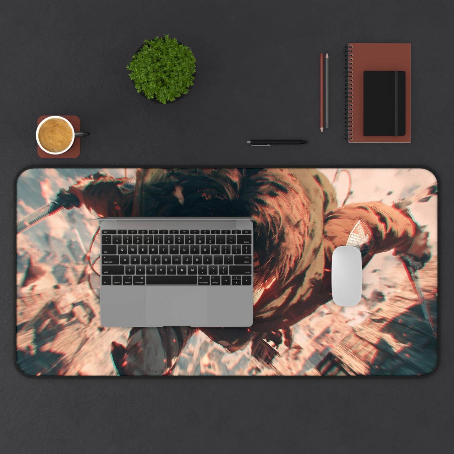Attack on Titan Eren Jaeger Action Desk Mat Anime Gaming Mouse Pad