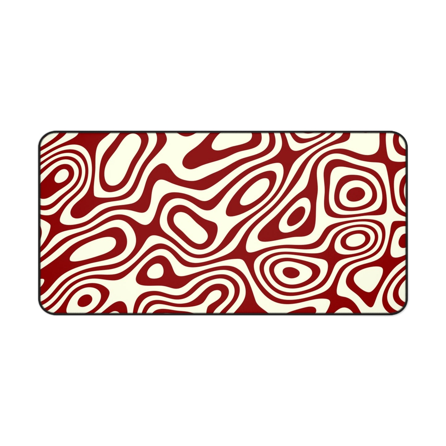 Retro Red Abstract Desk Mat Large Office Mouse Pad