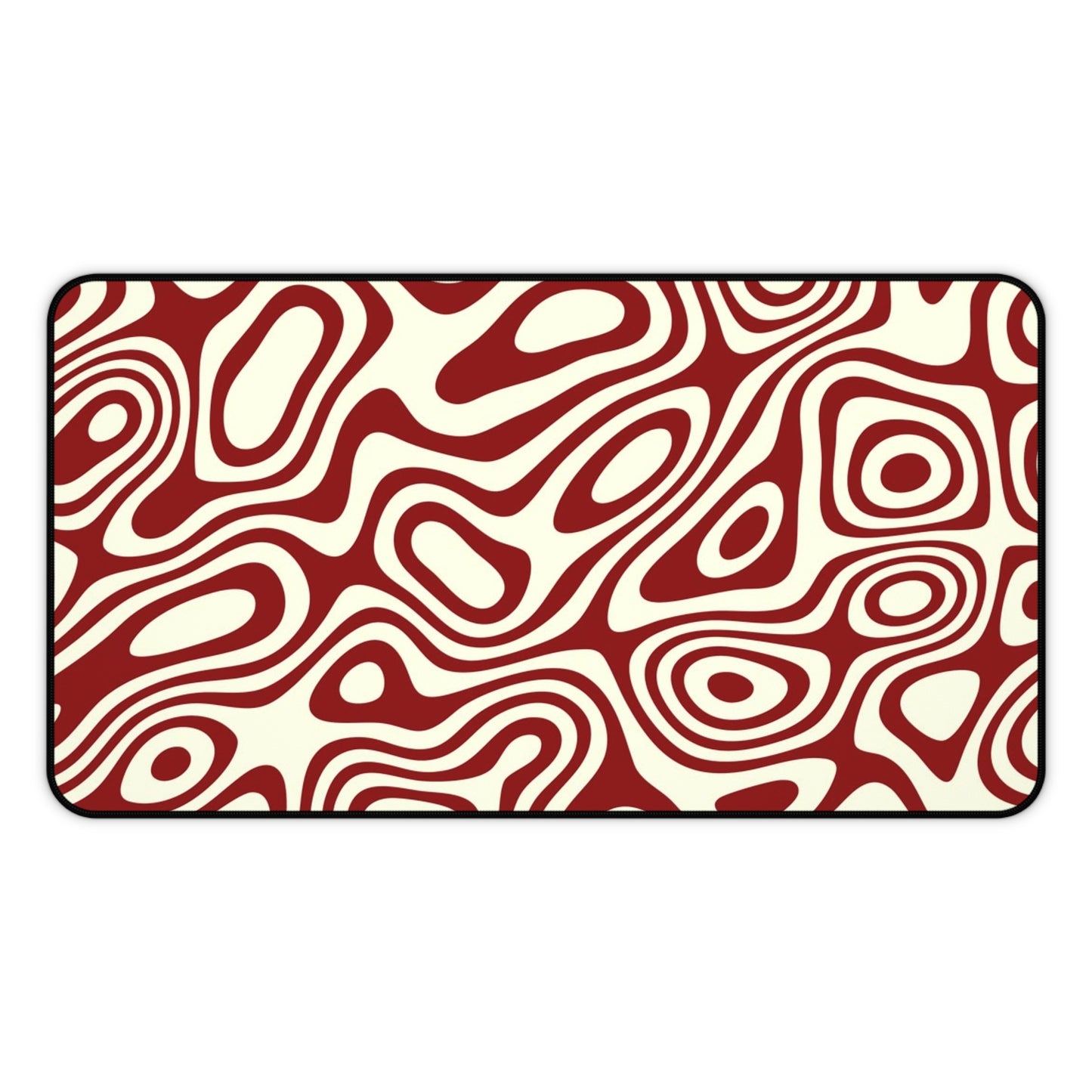Retro Red Abstract Desk Mat Large Office Mouse Pad