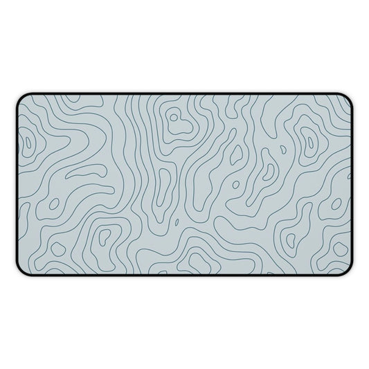Topographic Pattern Desk Mat Minimal Map-Style Mouse Pad